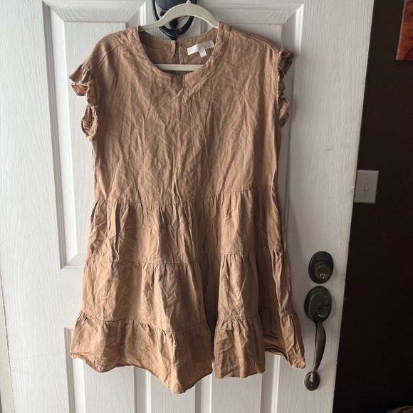 Adyson Parker Tiered Ruffle Linen Dress - Picture 3 of 4